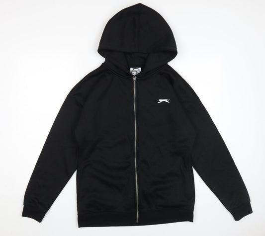 Slazenger Black Full Zip Hoodie, Size 10, Unisex