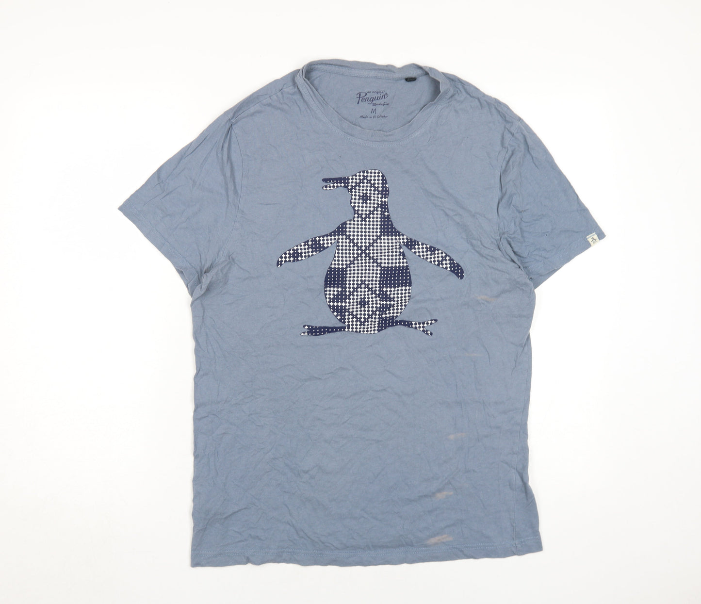 Penguin Men's Blue Medium Animal Graphic T-Shirt