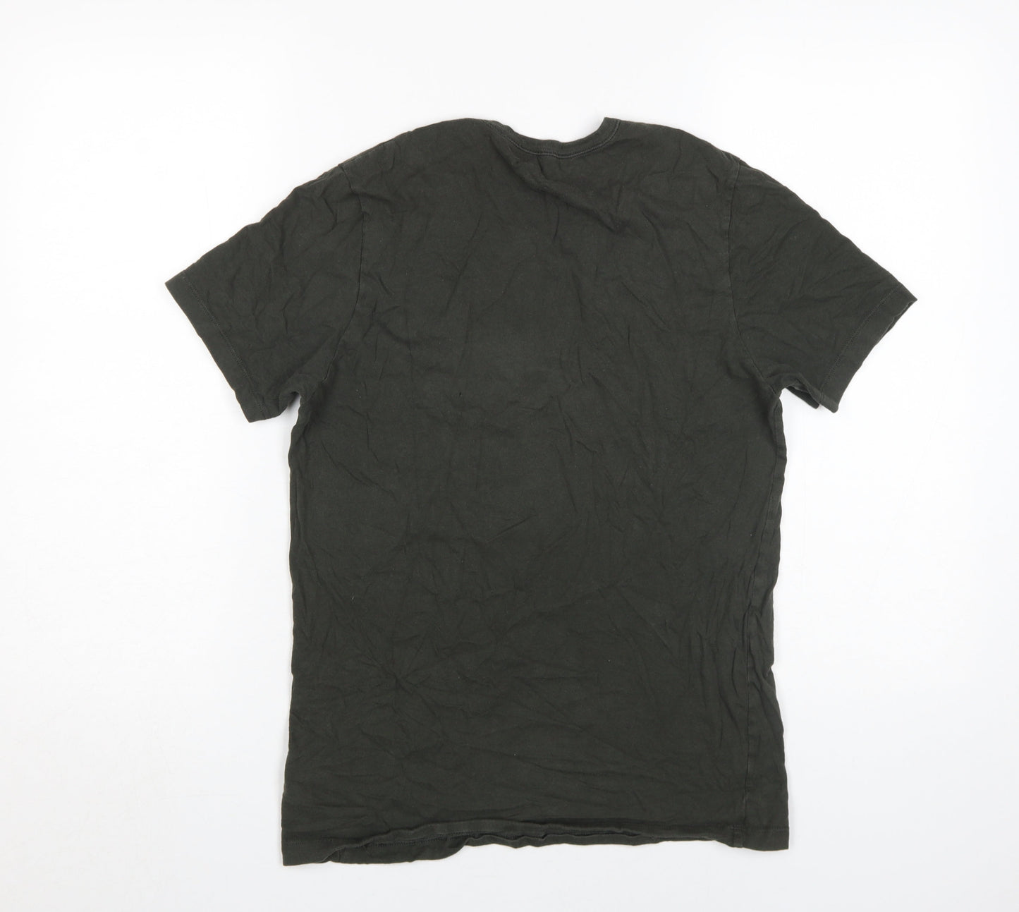 Hugo Boss Men's Green Cotton Crew Neck T-Shirt, S