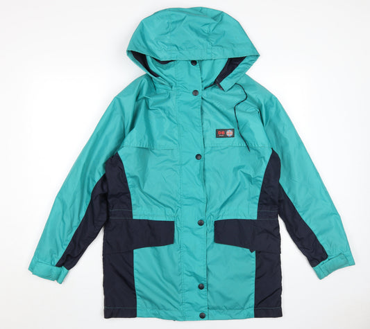 David Barry Men's Green Waterproof Hooded Jacket M
