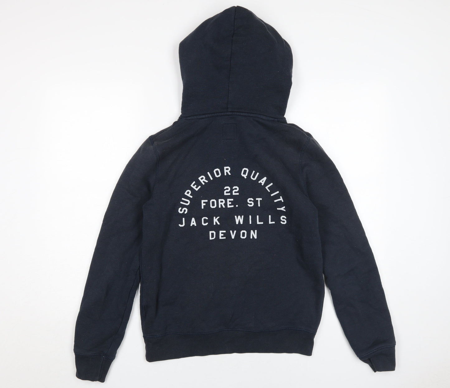 Jack Wills Women's Blue Hoodie Size 10 Pullover