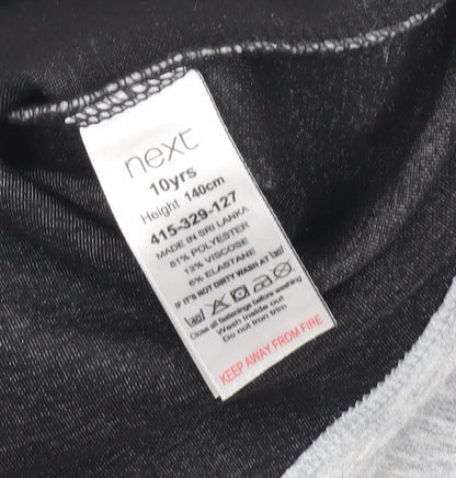 Close-up detail of Urban NXT boys’ grey hooded track jacket - 10 years