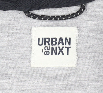 Brand and care label for Urban NXT boys’ grey hooded track jacket - 10 years