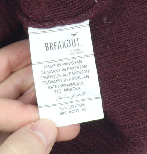 Breakout Men's Red Knit Pullover Jumper M