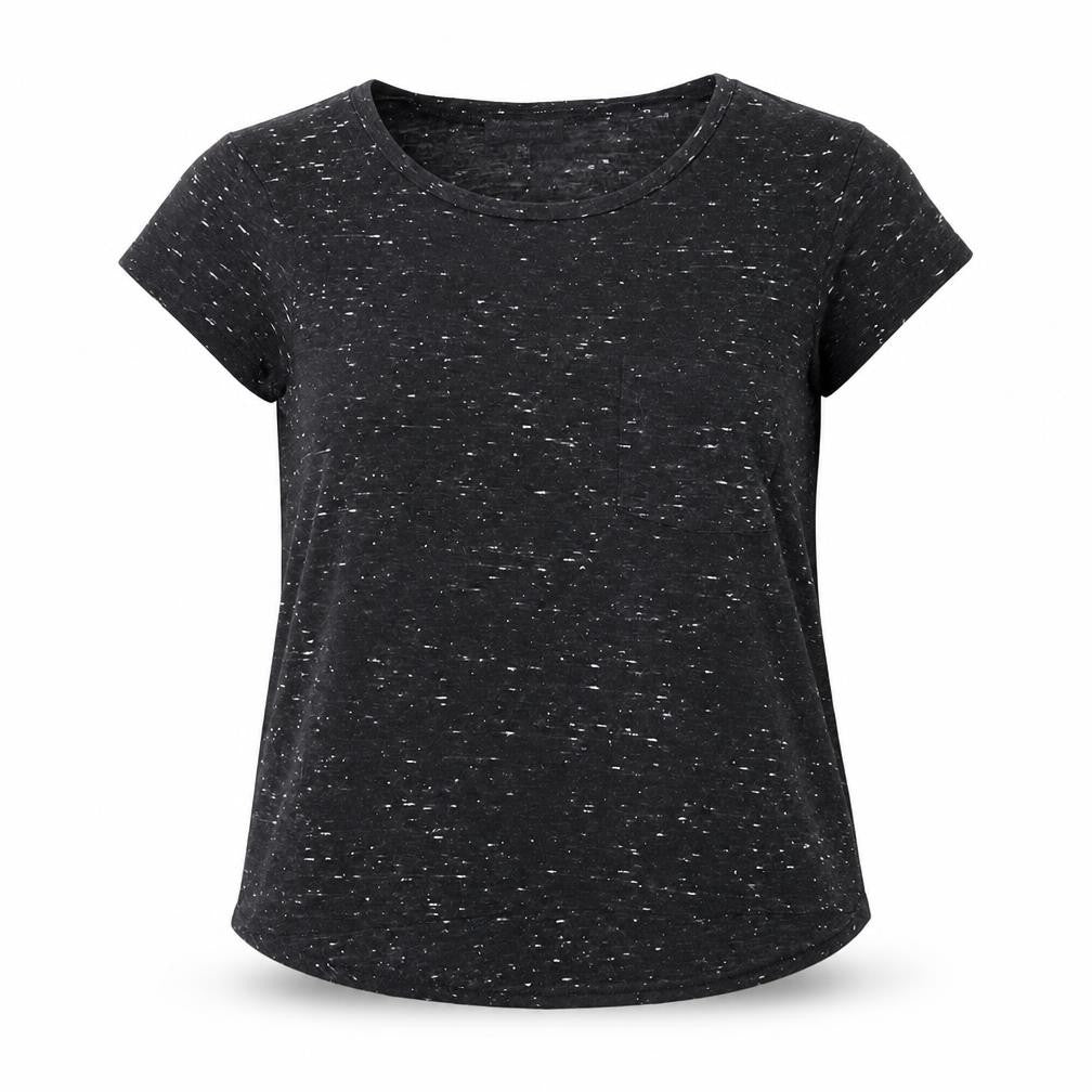 Warehouse Women's Black Basic T-Shirt, Size 6, Short Sleeve