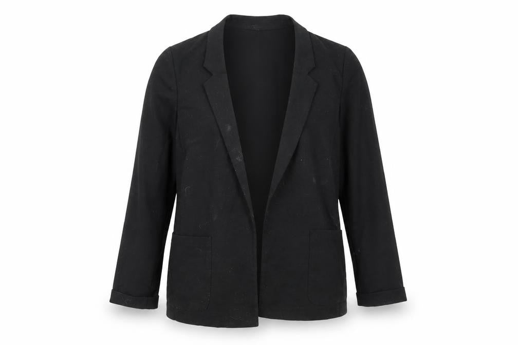 H&M Women's Black Blazer Size 10 Lined Regular Fit