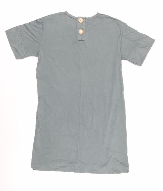 Zara Women’s Green Cotton Shirt Dress, S, Casual