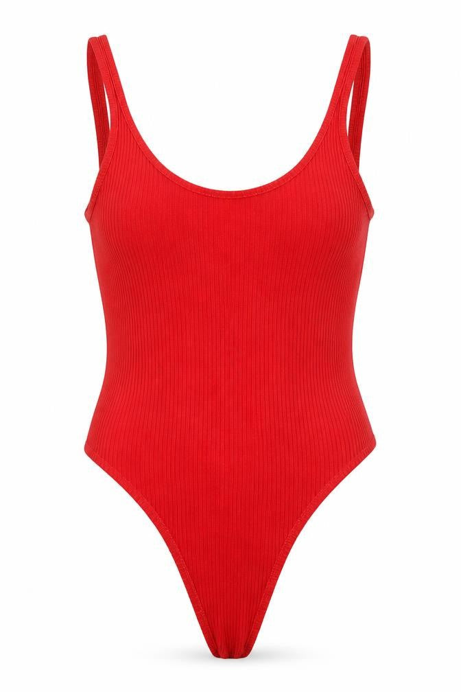 Pull & Bear Women's Red XS Sleeveless Bodysuit