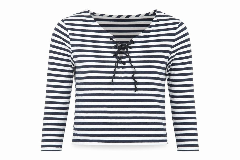 Topshop Women's Striped Blouse, Size 8, Cotton