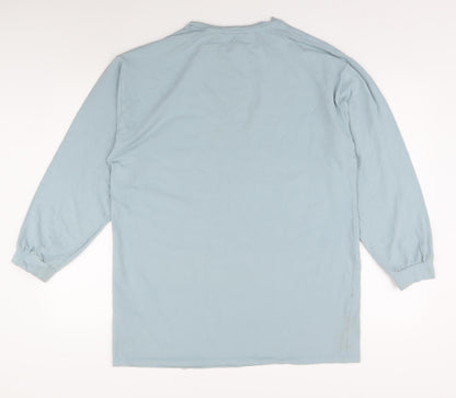 Back view of Miss Selfridge Women's Blue Long Sleeve Jersey Top