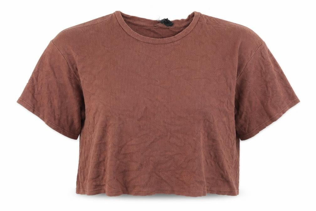 Wednesday's Girl Women Brown Relaxed Basic T-Shirt