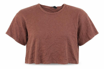 Wednesday's Girl Women Brown Relaxed Basic T-Shirt