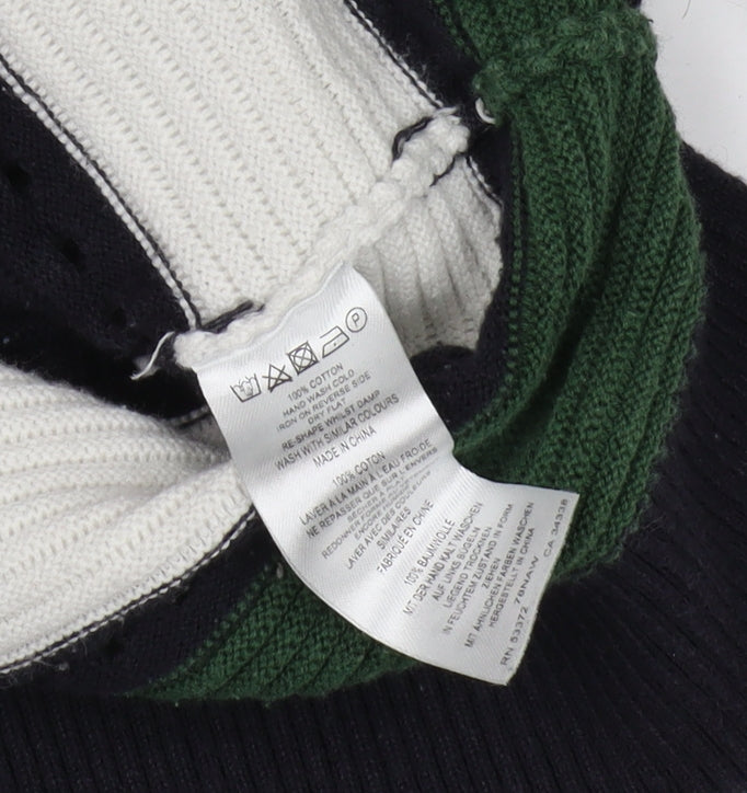 French Connection Women's Black Striped Pullover Jumper