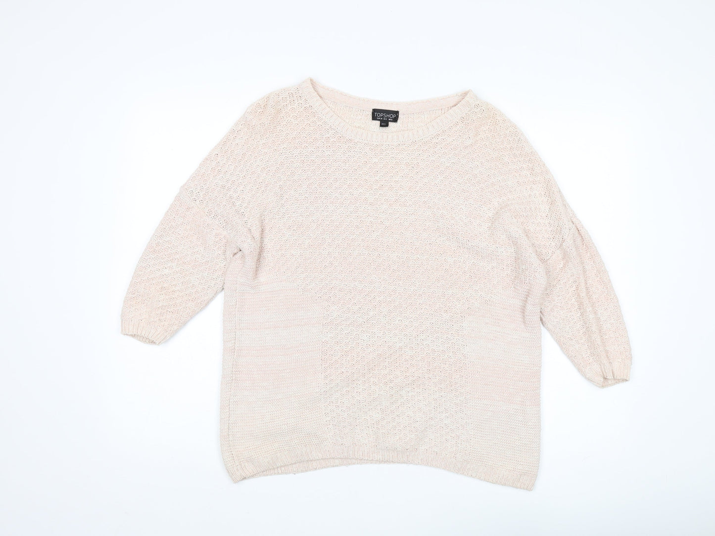 Topshop Women's Pink Pullover Jumper, Size 6