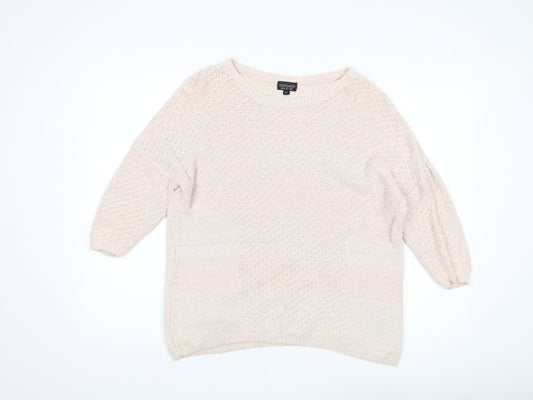 Topshop Women's Pink Pullover Jumper, Size 6