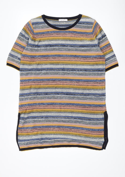 Marks and Spencer Women's Multicoloured Striped Knit Jumper L