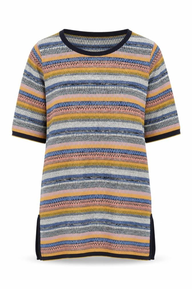 Marks & Spencer Women's Multicoloured Striped Knit Jumper L