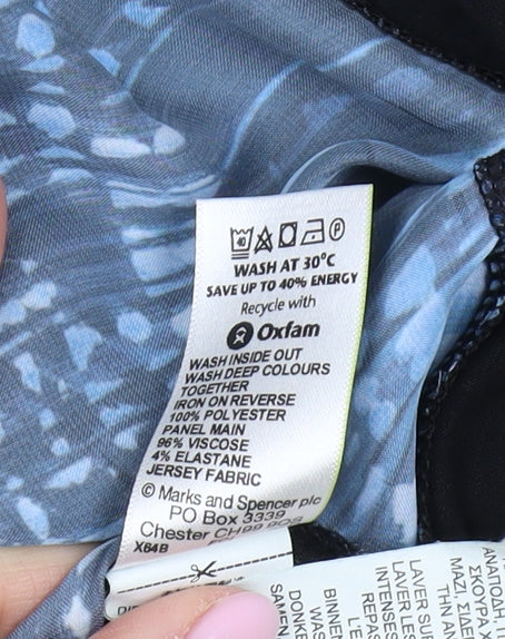 Marks and Spencer Women’s Blue Geometric Blouse Size 12