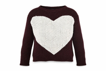 Dorothy Perkins Women's Brown Heart Pullover Jumper Size 10