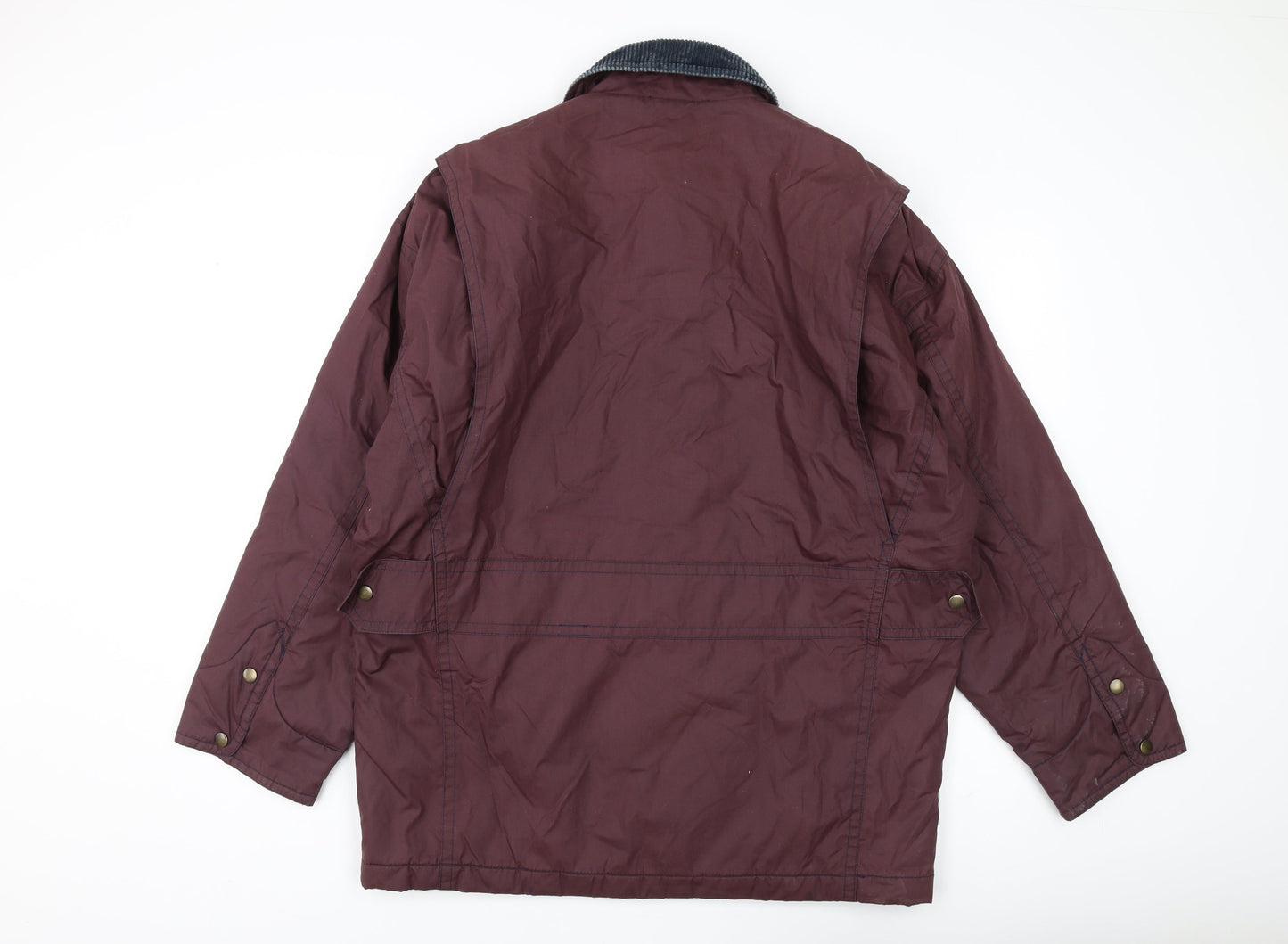 St Michael Men's Wine Parka Jacket M Lined Casual Classic