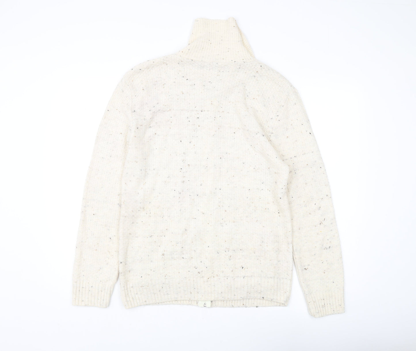 Insight Women's Ivory Cable-Knit Full Zip Jumper Size 6