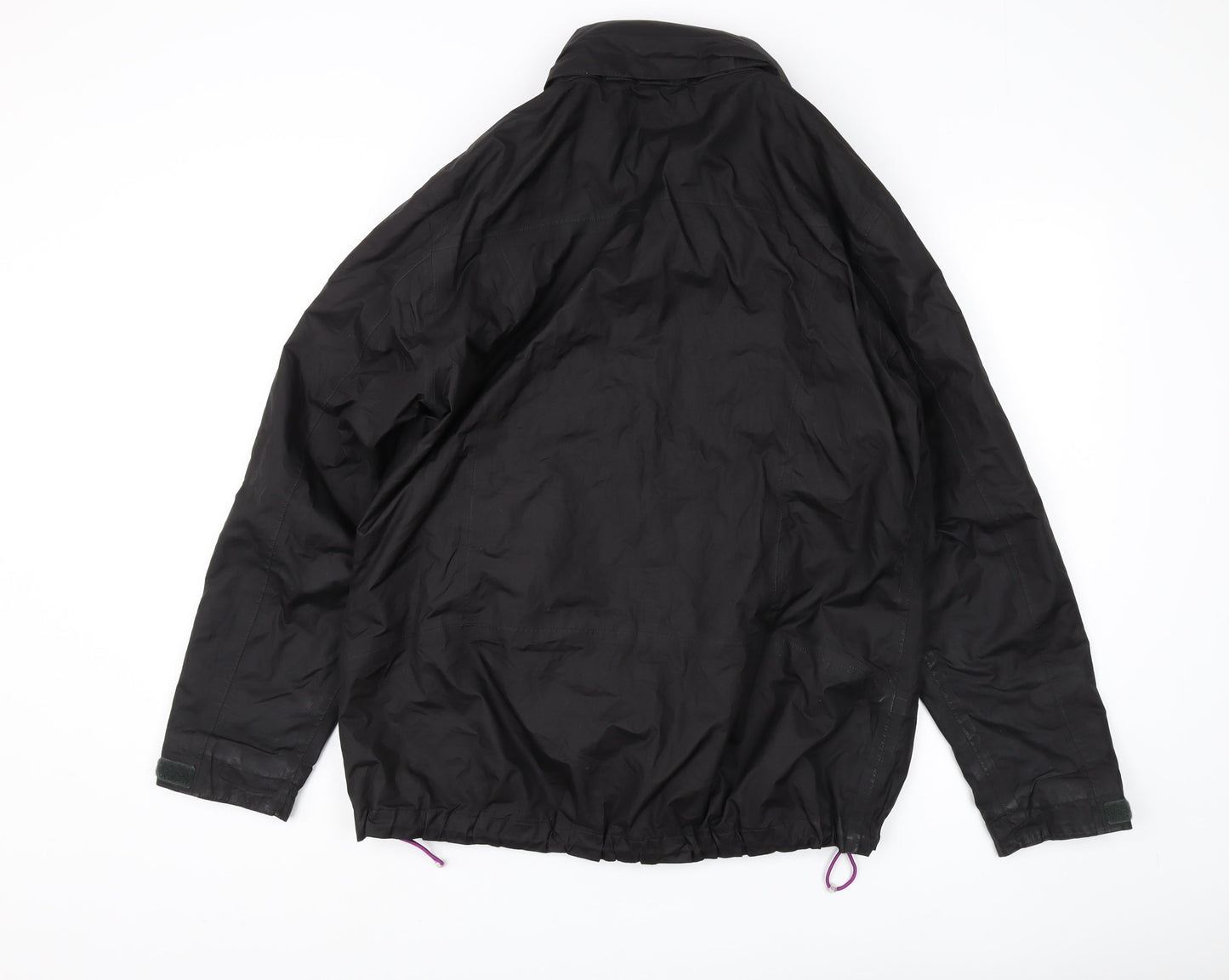 Crane Women's Black Mid-Length Rain Coat - Large