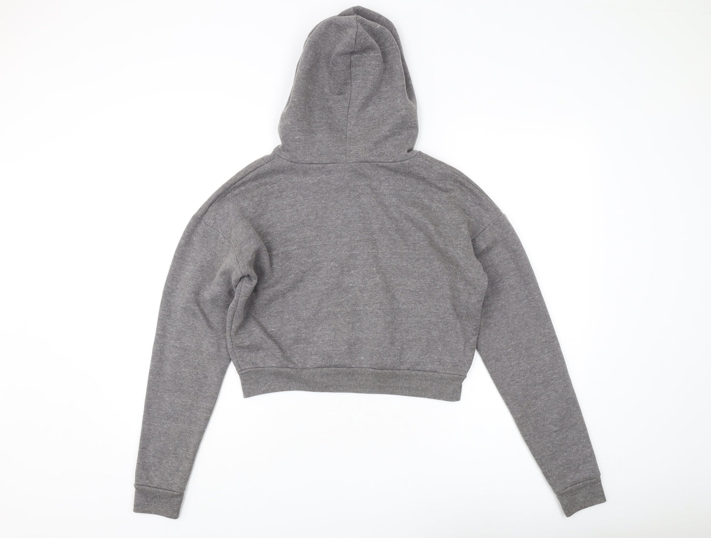 Topshop Women's Grey Full Zip Hoodie Size 8
