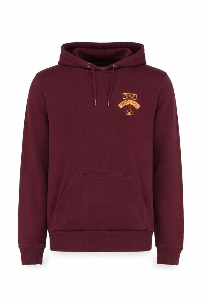 Next Men's Red Pullover Hoodie S, Logo Accent, Cotton