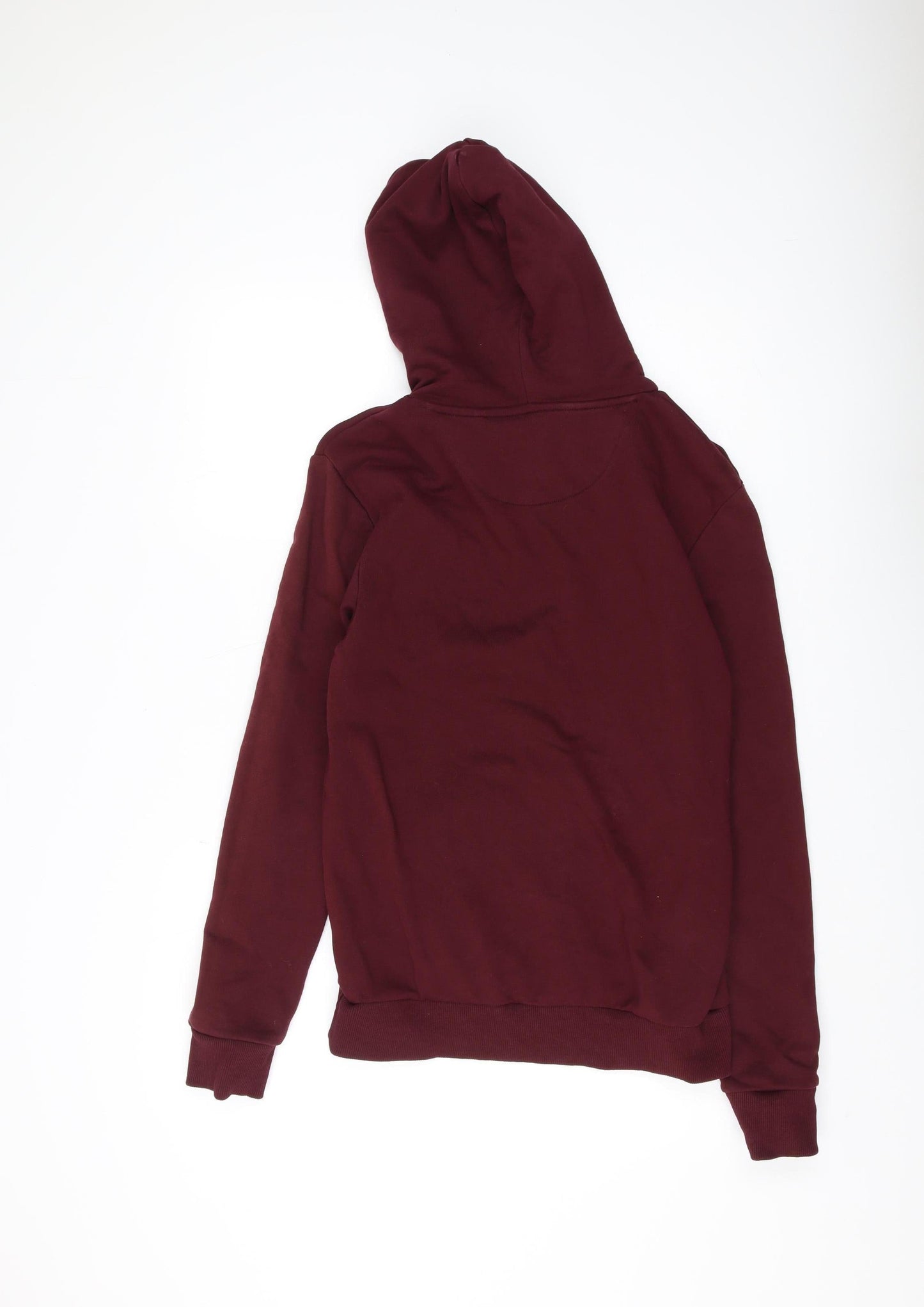 Next Men's Red Pullover Hoodie S, Logo Accent, Cotton