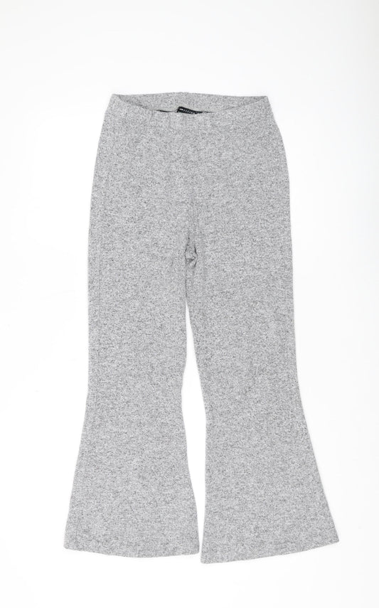 Asos Women's Grey Flared Knit Trousers Size 12