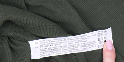 Zara Women's Green Cropped Blouse, Size L