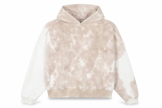 Topshop Women's Beige Tie-Dye Pullover Hoodie S