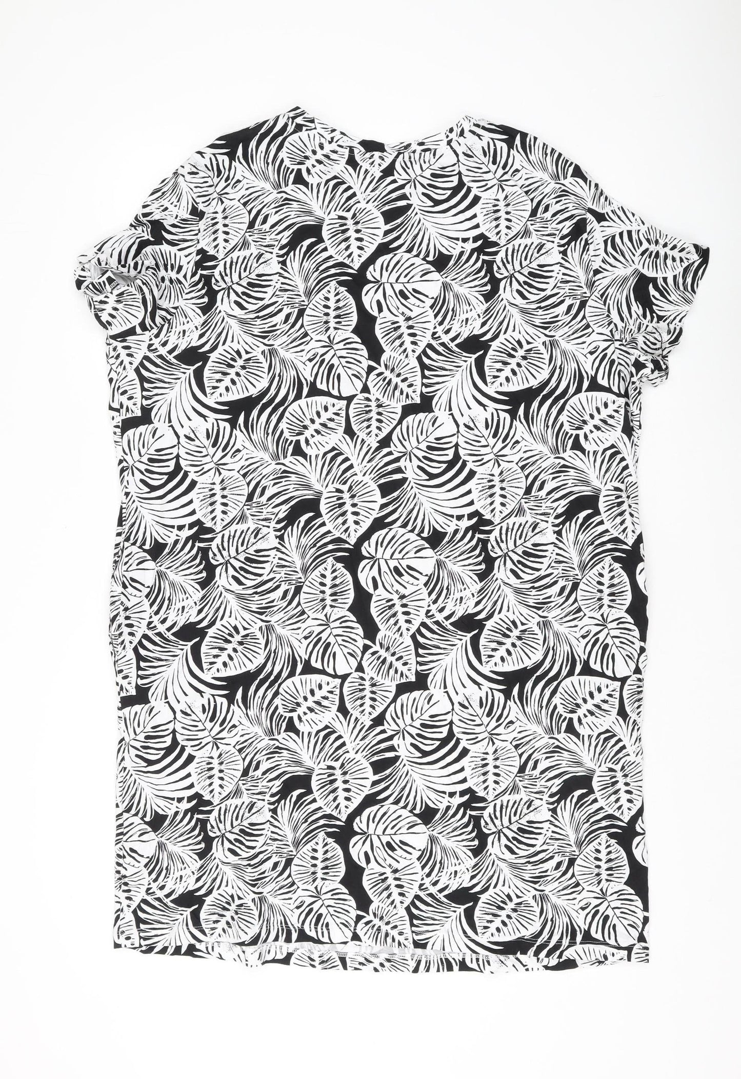 Marks and Spencer Women's Black Floral T-Shirt Dress