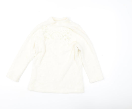 Savida Women's Ivory High Neck Jumper Size 10