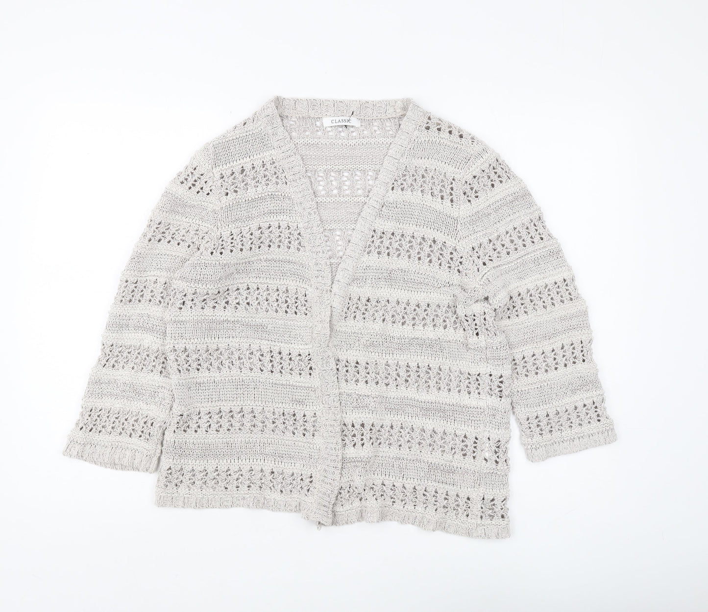 Marks and Spencer Women's Beige Open-Knit Cardigan