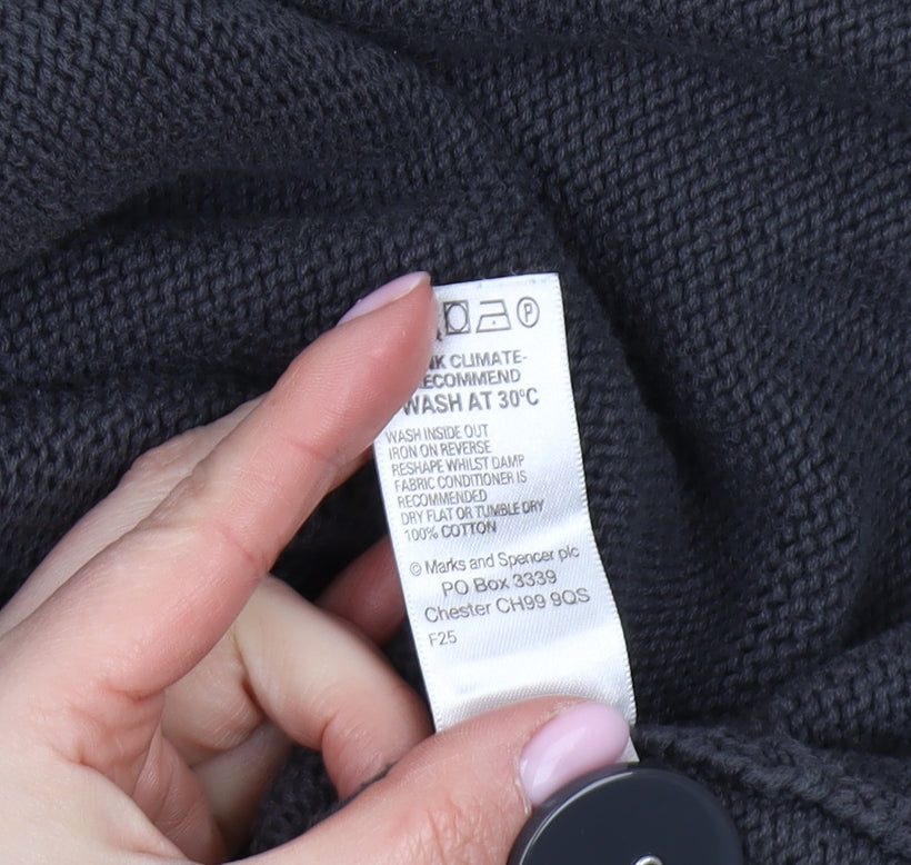 Marks and Spencer Women's Grey Cardigan UK 14 Classic