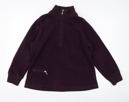 M&Co Women's XL Purple Fleece Pullover Sweatshirt