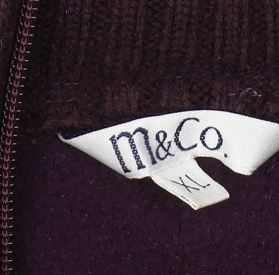 M&Co Women's XL Purple Fleece Pullover Sweatshirt