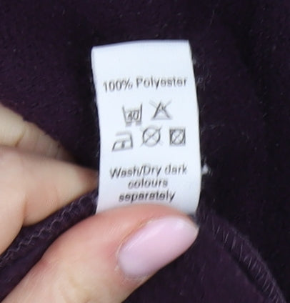M&Co Women's XL Purple Fleece Pullover Sweatshirt