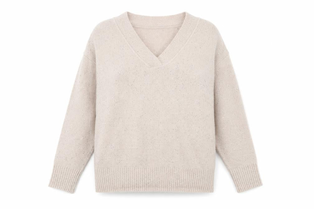 Wallis Women's Beige V-Neck Pullover Jumper - M