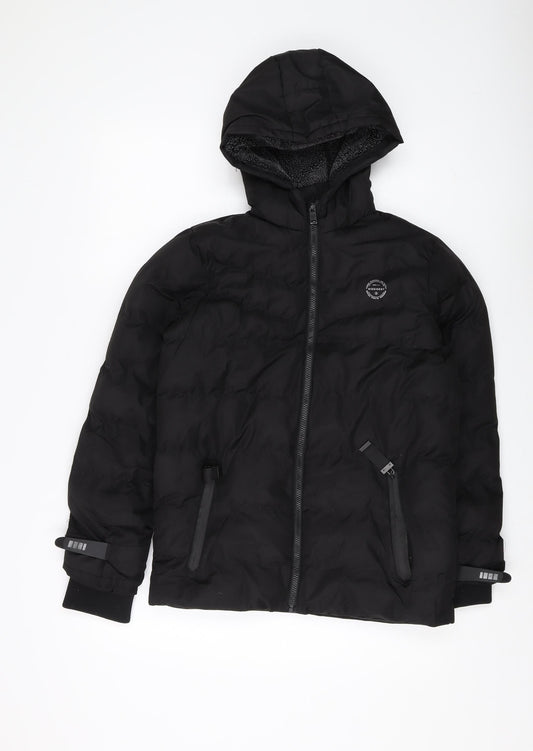 Dissident Boys Black Puffer Jacket 12 Years