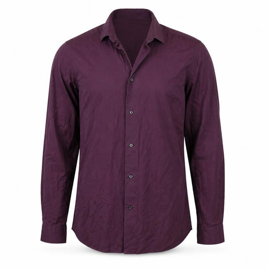 Next Men's Purple Slim Fit Long Sleeve Shirt