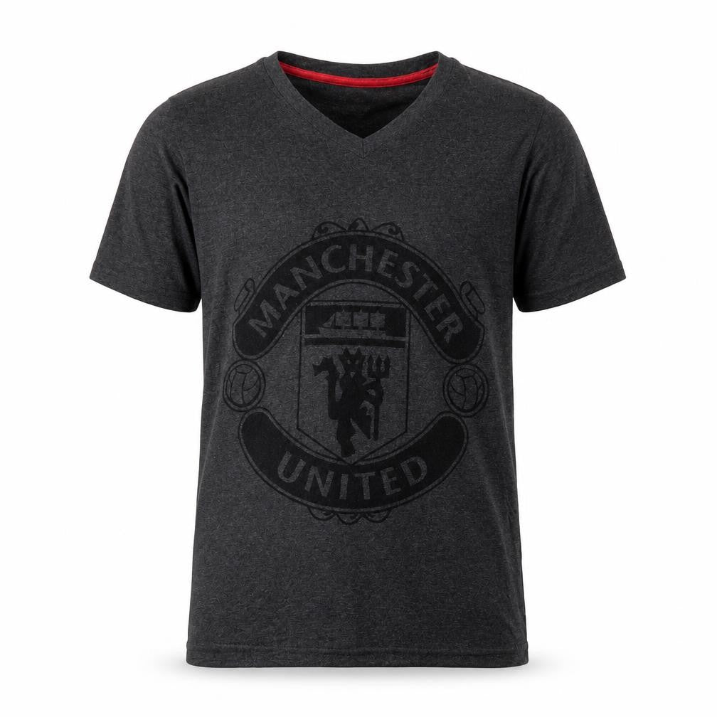 Manchester United Men’s Grey V-Neck T-Shirt Size S