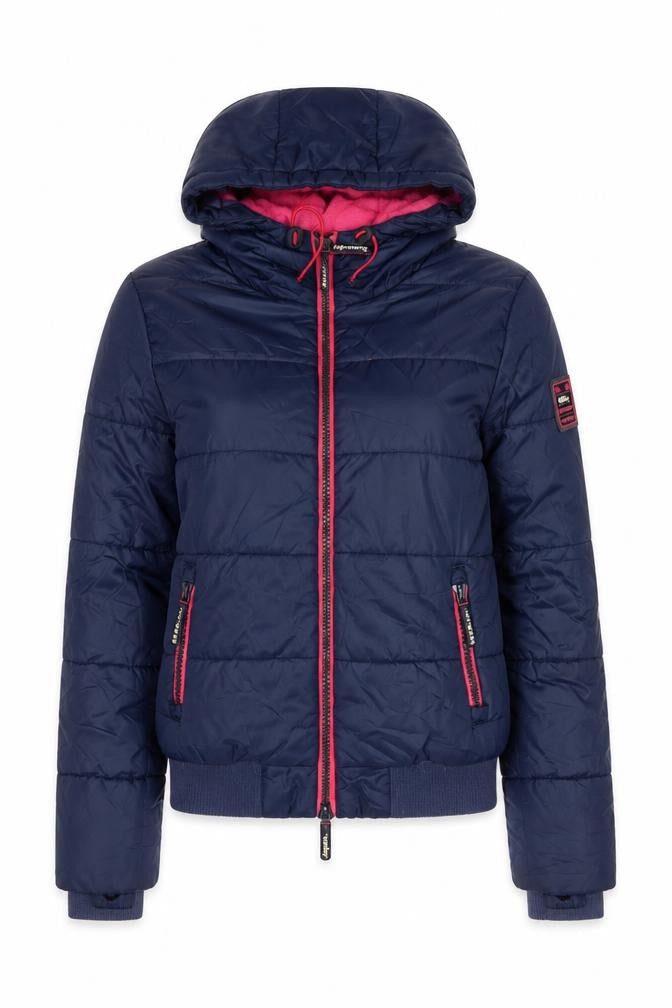Superdry Women's Blue Hooded Puffer Jacket XS