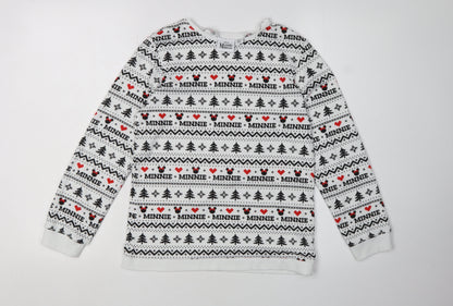 Preloved Disney Teens Multicoloured Minnie Long Sleeve Jumper - Front