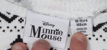 Preloved Disney Teens Multicoloured Minnie Long Sleeve Jumper - Detail
