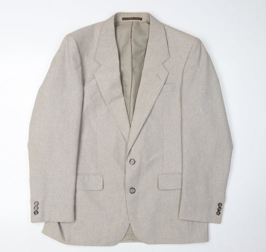 C&A Men's Beige Suit Jacket, Size 38R, Regular Fit