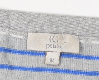 Country Casuals Petite Women's Grey Striped Pullover Jumper M