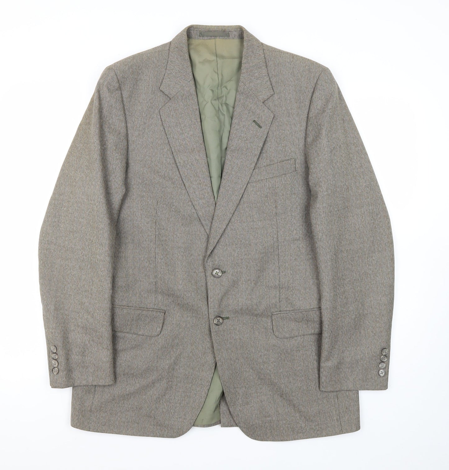 St Michael Men's Grey Herringbone Blazer 38R