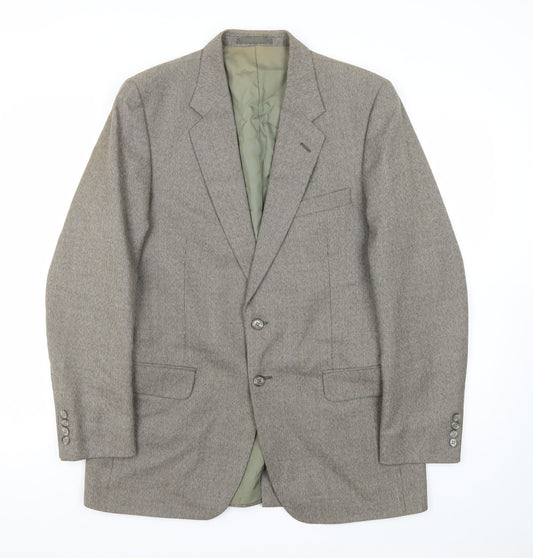 St Michael Men's Grey Herringbone Blazer 38R
